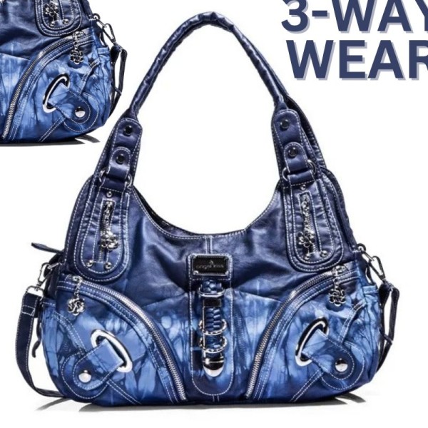 ExParis 3-way Wear Vegan Leather Fashion Bag
