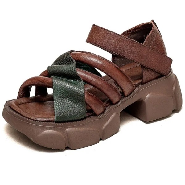 Genuine Cow Leather Chunky Fashion Sandals