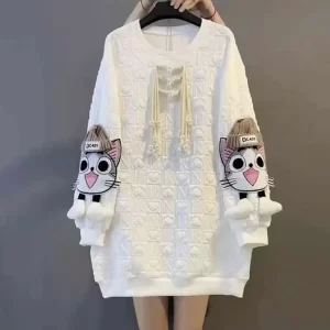 Korean Embossed Pearl-tassel Women's Winter Sweater