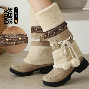 Ethnic Roman Faux Suede Warm Winter Boots