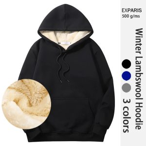Thick Plush Solid Women's Winter Hoodie