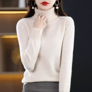 100% Merino Wool Cashmere Women Knitted Sweater