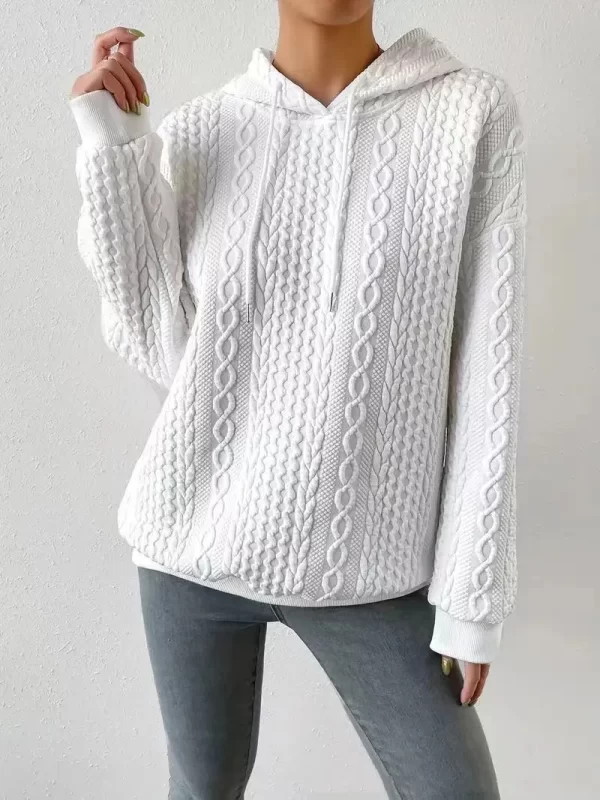 Autumn Winter Knitted Loose Fashion Hoodie