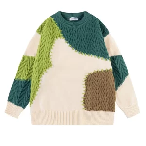 Men's Patchwork Fall Winter Fashion Sweater