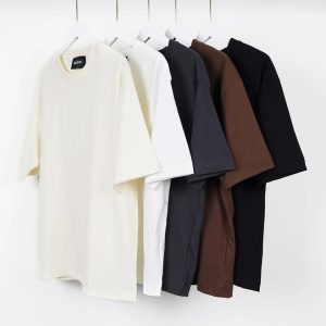 Cotton Blend Loose Fit Short Sleeve T-shirt