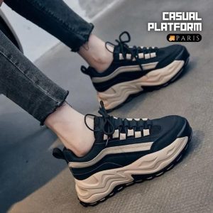 Women's Patched Platform Height Sneakers