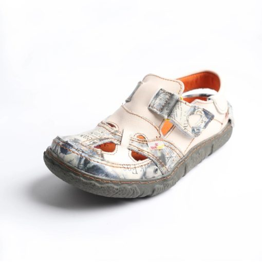 Genuine Leather Graffiti Summer Sandals