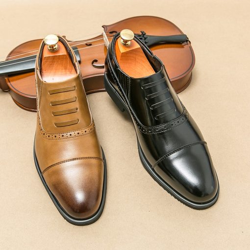 Genuine Cow Leather Elegant Men's Oxford Shoes